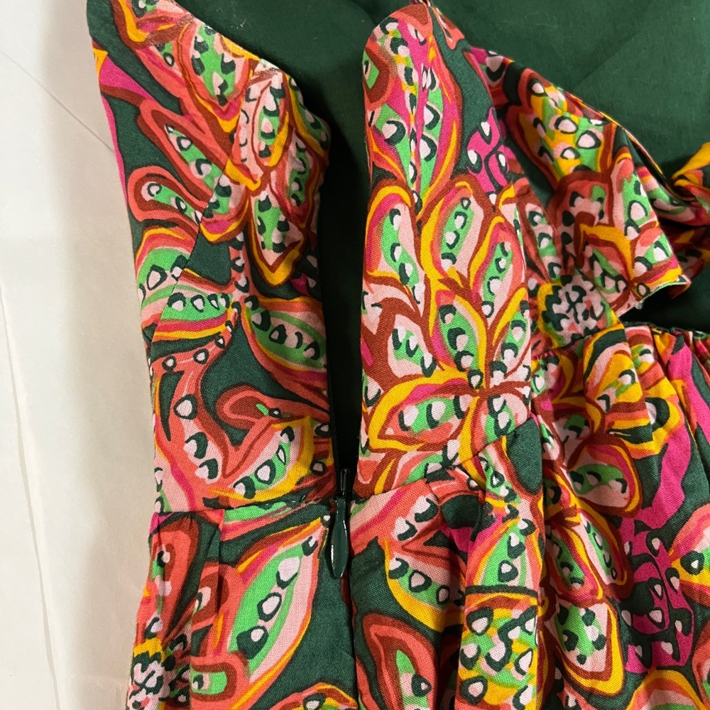 NWOT J. Crew Reimagined Floral Tiered Midi Size 4 pockets vacation ready cotton - Picture 6 of 9